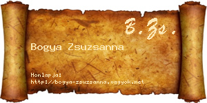 Bogya Zsuzsanna névjegykártya